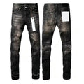 Jean homme graffiti à effet éclaboussures – style streetwear