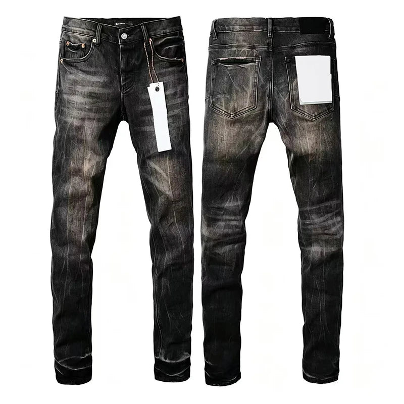 Jean homme graffiti à effet éclaboussures – style streetwear