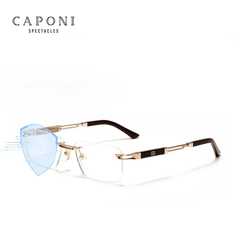 Montures Lunettes Homme Sans Monture Titane Pur CAPONI J23026