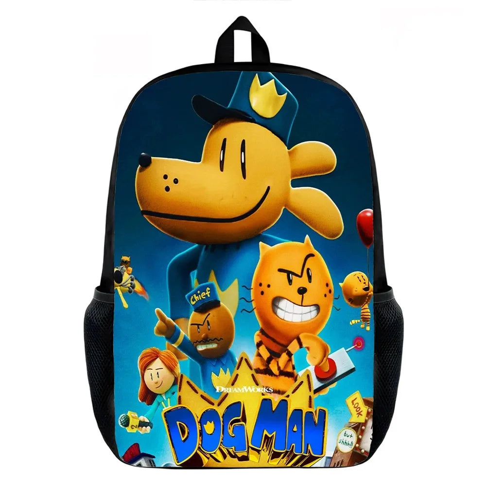 Sac à Dos Cartoon Dog Man – 40 cm | Enfant École & Laptop | Cadeau Anniversaire