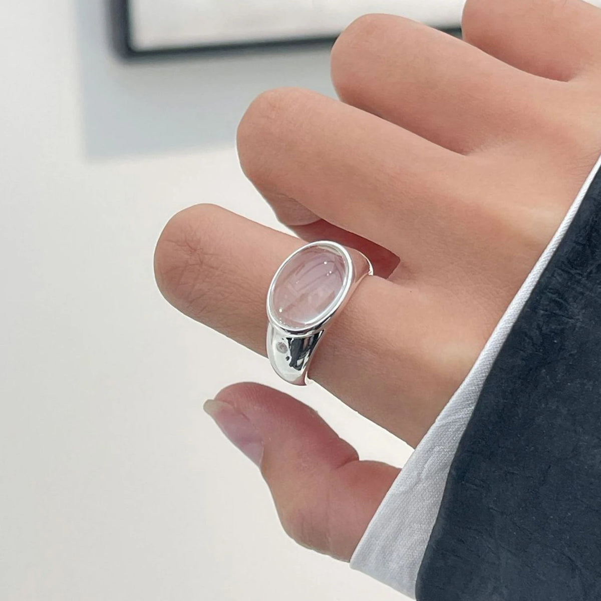 Bague Lotus en Argent Sterling 925 Femme – Texture Rétro & Ajustable | Cadeau Bijou