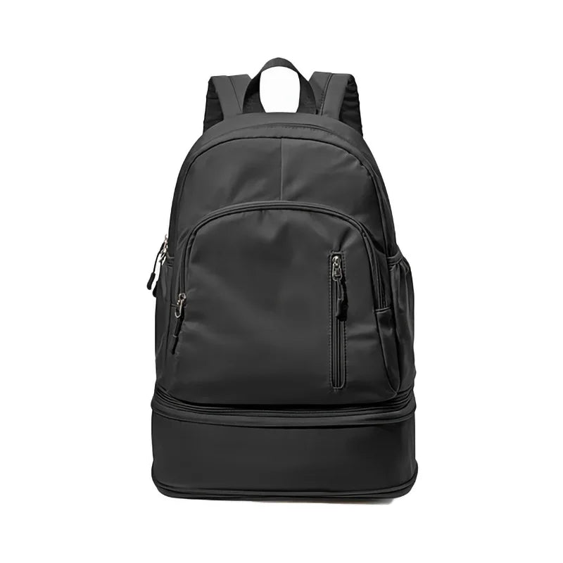 Expandable Gym Fitness Backpack with Shoes Pocket Outdoor Travel Sports Commuting Bag Leisure Business Trip Laptop Schoolbag
