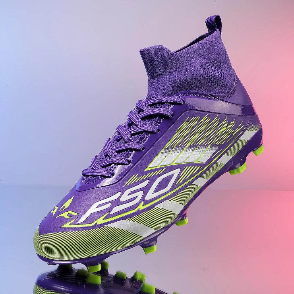 New Men Professional Football Boots TF/FG Boys Soccer Shoes Unisex Ankle Match Sports Shoes Non-Slip Comfortable Sneakers