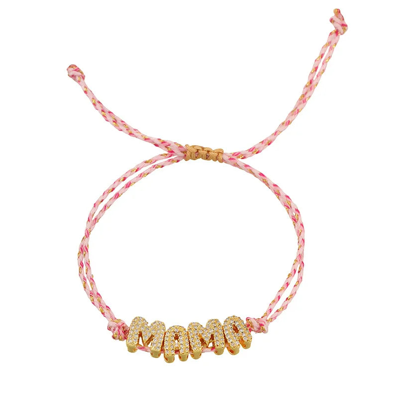 Collier Pendentif Initiale & Lettre – Corde Colorée Ajustable, Cadeau Fête des Mères