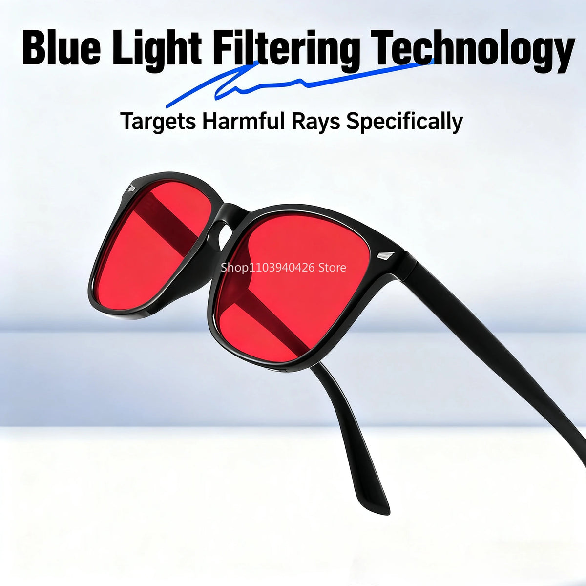 Lunettes Anti Lumière Bleue – Verres Rouges Gaming, Ordinateur & Sommeil