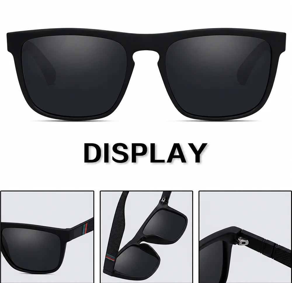 Lunettes de Soleil Polarisées Carrées KIDIN – UV400 Anti-Reflets (Modèle 1025)