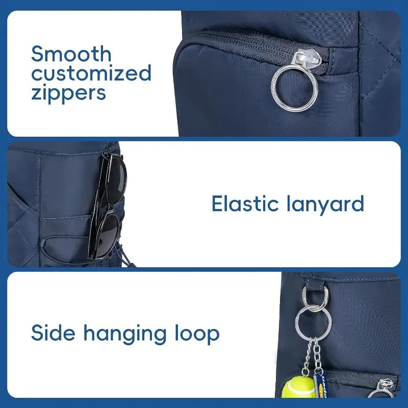 29L Tennis Handbag with Shoe Compartment Tennis Badminton One Shoulder Bags for 2-4 Rackets Waterproof Lightweight Bag Men Women