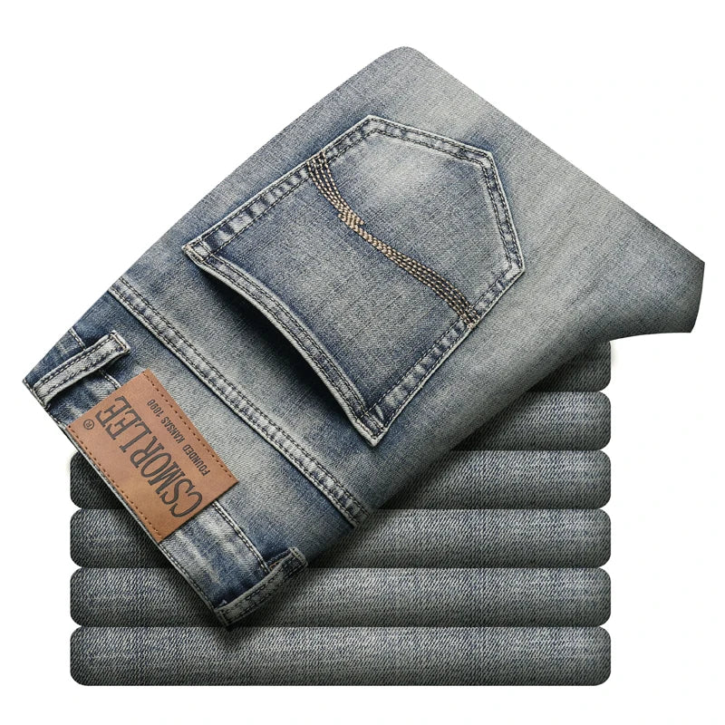 Jean Slim Fit Jambe Droite Homme – Denim Confortable Toutes Saisons