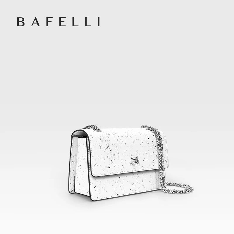 Mini Sac Bandoulière Luxe BAFELLI – Chaîne & Cuir Véritable, Style Classique Femme