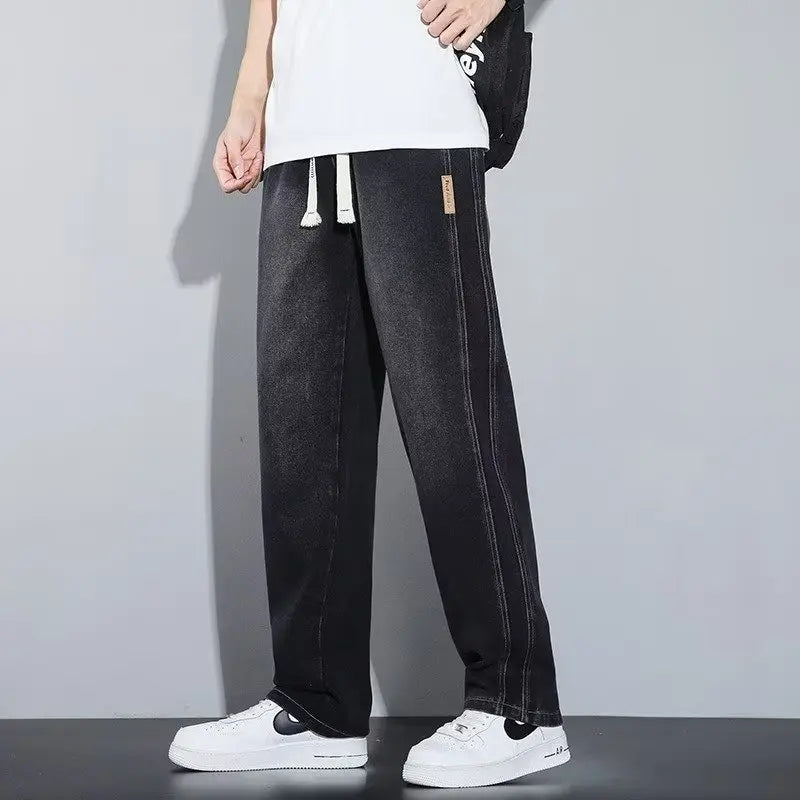 Jean Droit Large Homme – Coupe Loose Confort Printemps Style Vintage