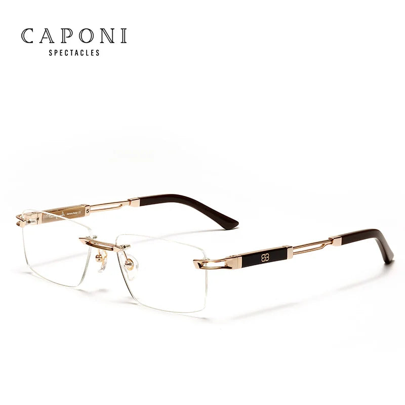 Montures Lunettes Homme Sans Monture Titane Pur CAPONI J23026