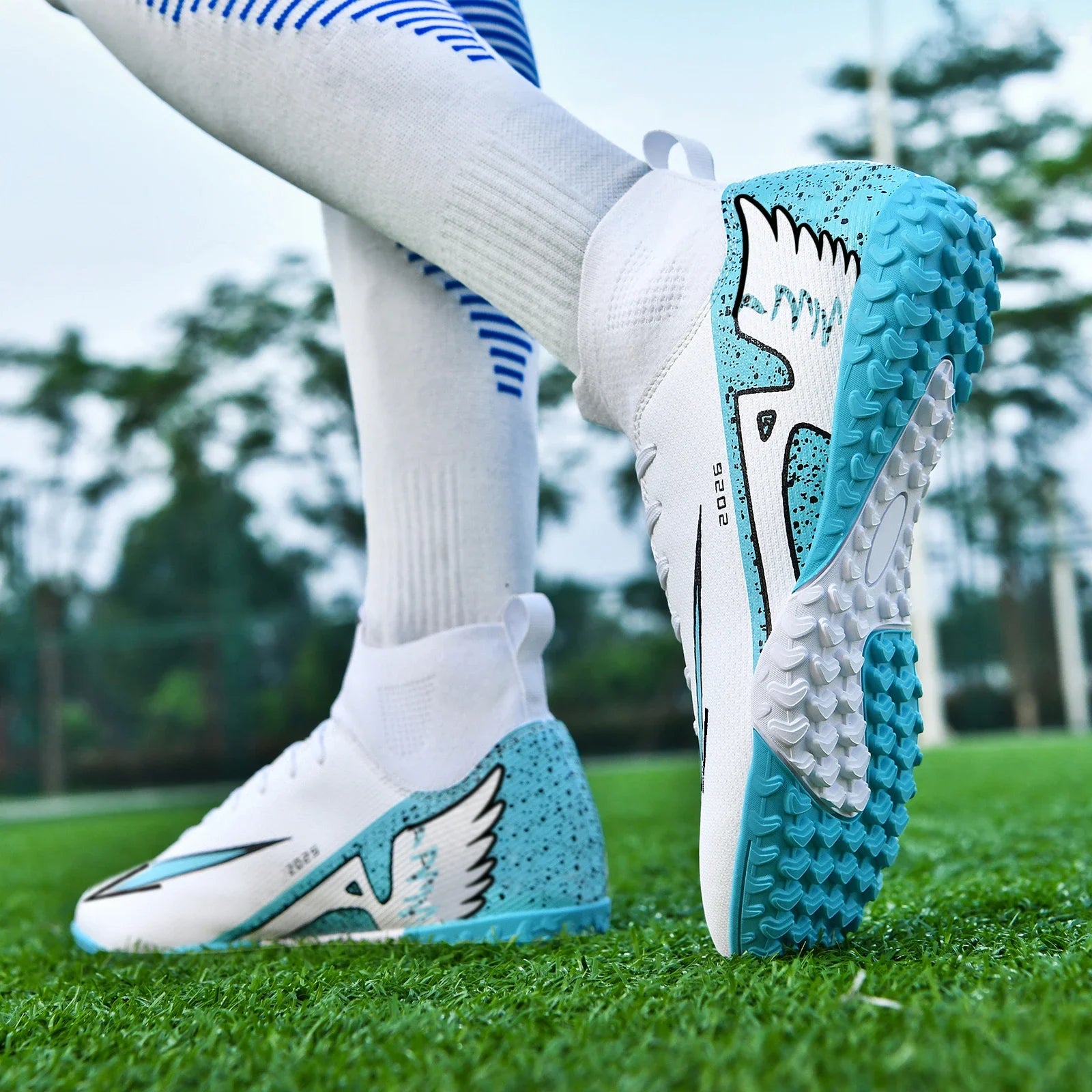 Chaussures de Football Respirantes Anti-Dérapantes – Homme & Femme, Terrain Naturel & Synthétique
