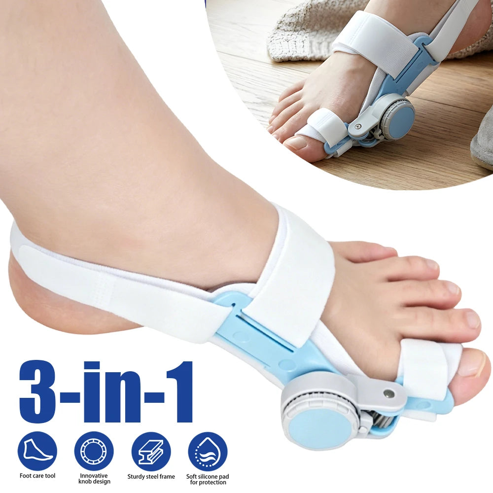 Hallux Valgus Correction Device Universal Size Design Pressure Adjustable Knob Foot Care Tool
