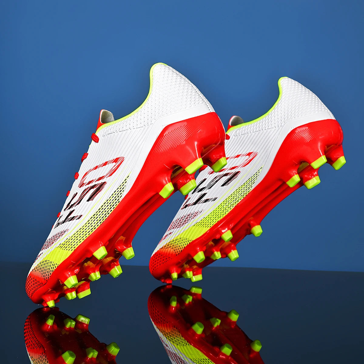 Chaussures de Football AG/FG – Tige PU, Crampons TPU Longs, Anti-dérapantes | Unisexe