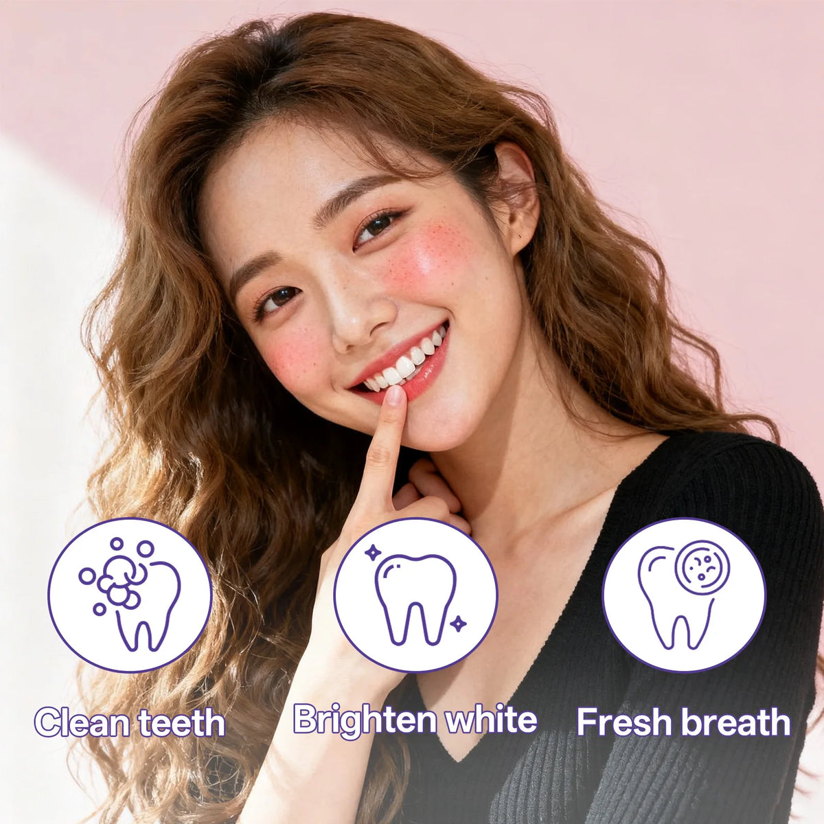 9D 5DPurple Teeth Whitening Toothpaste Remove Plaque Stains Cleaning Oral Hygiene Dental Bleach Tools Fresh Breath Beauty Health