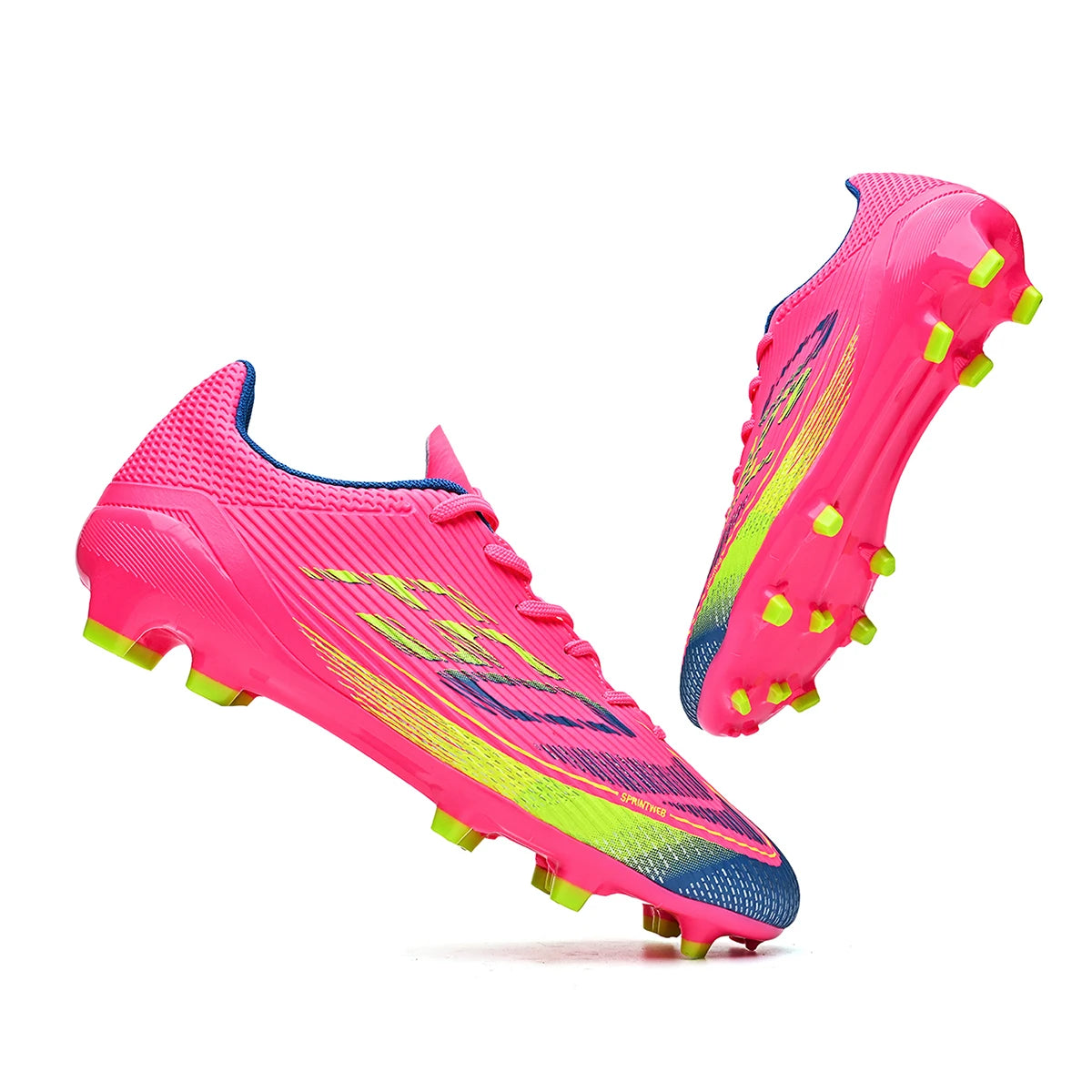 Chaussures de Football AG/FG – Tige PU, Crampons TPU Longs, Anti-dérapantes | Unisexe