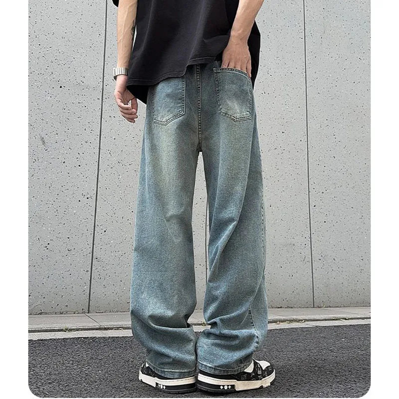 Jean Wide Leg Loose Homme Style Coréen Classique 3 Coloris Denim | S-XXXL