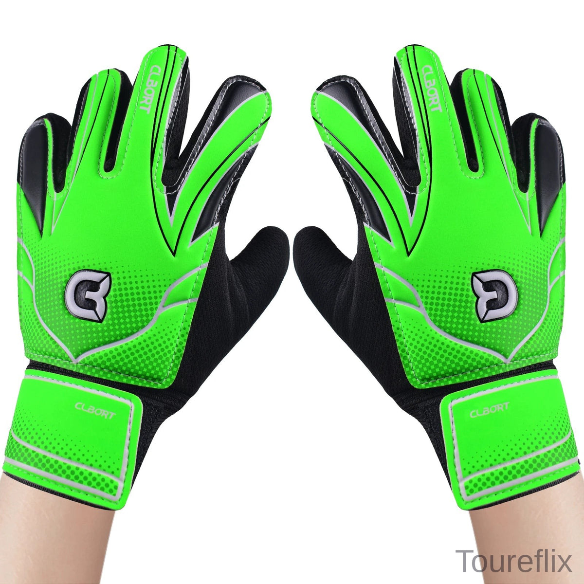 1 pair Non-Slip Soccer Goalie Gloves with Double Wrist Protection