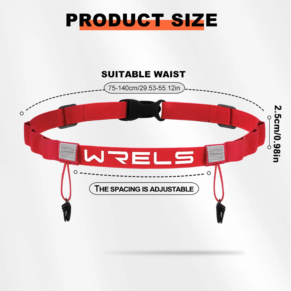 Ceinture Porte-Dossard Triathlon & Marathon WRELS – Unisexe, Réglable