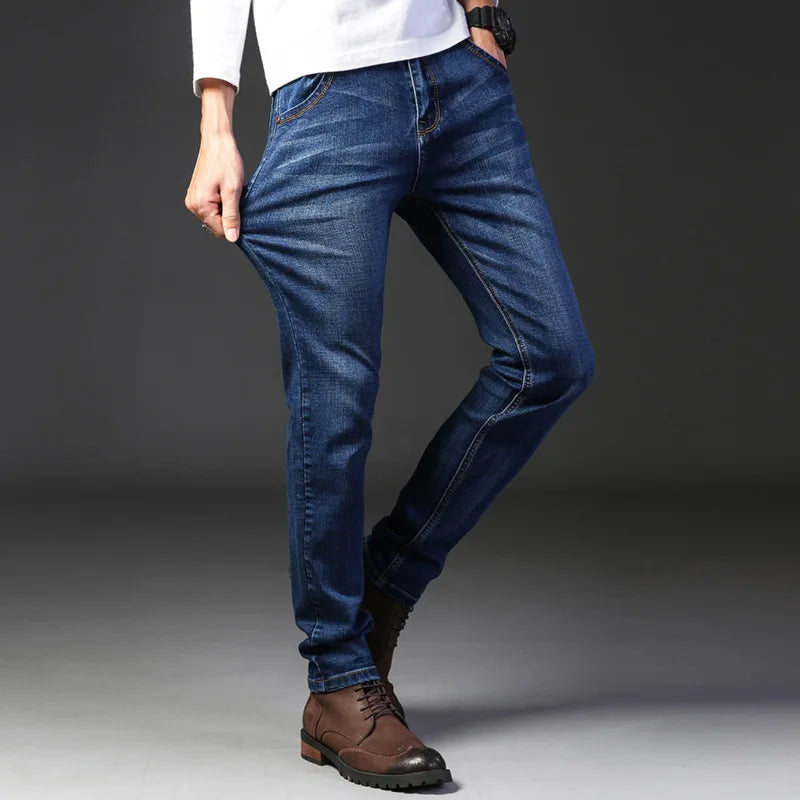 Jean Droit Homme Stretch Business Casual Premium 4 Coloris Dénim | Tailles 28-40