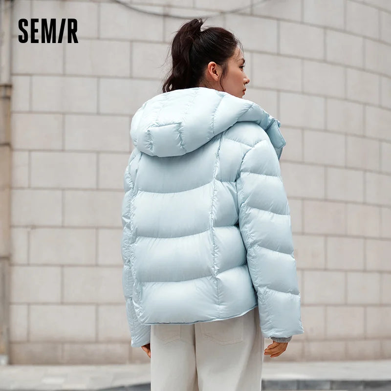 Doudoune Femme Semir Hiver 2026 – Mi-Longue, Imperméable, Duvet de Canard 90%