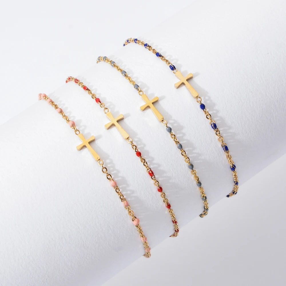 Bracelet Bohème Fin en Acier Inoxydable – Charme Géométrique Femme | ZMZY