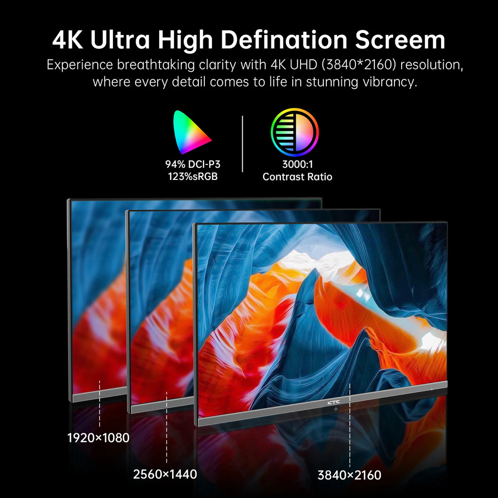 Moniteur KTC 32" 4K UHD Smart – Google System | HDR10 | 3840x2160 | VA 60Hz | Haut-Parleurs | Noir