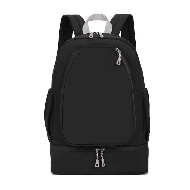 Outdoor Fitness Gym Backpack Badminton Tennis Rackets Training Bag Dry Wet Shoes Pocket Yoga Bag Large Student Storage Schoolbag