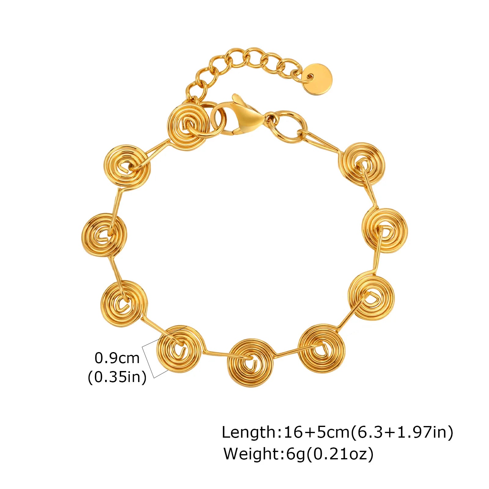 Bracelet Chaîne Acier Inoxydable Plaqué Or – Femme