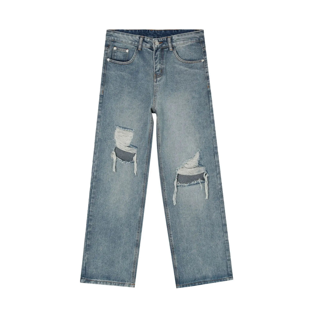Jean Ripped Homme – Coupe Loose Lavé Longueur Longue | Style Streetwear Déstructé 2026