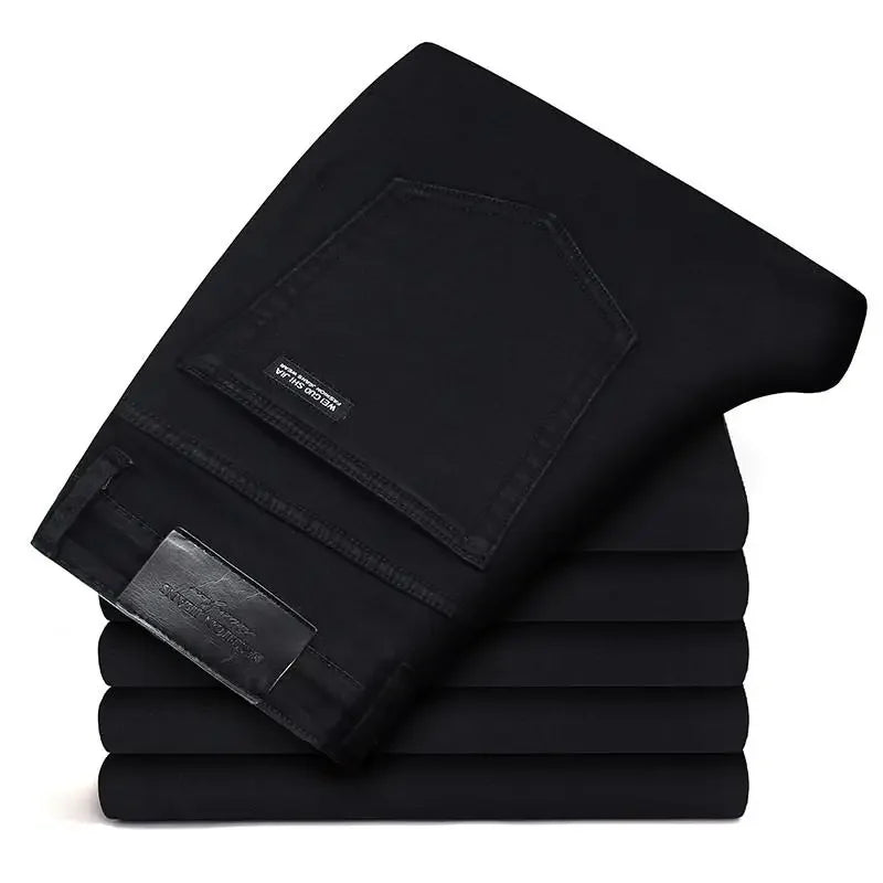 Jean Slim Homme Noir Stretch Toutes Saisons | Tailles 28-40 Smart Casual