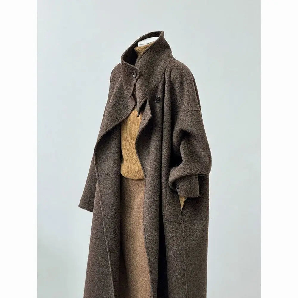 Manteau Long en Laine Style Hepburn – Femme Automne/Hiver 2025