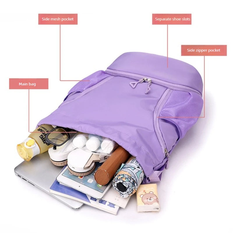New Waterproof Tennis Bag Large Multifunctional Badminton Racket Backpack with Shoes Pocket  Capacity Sports Bag