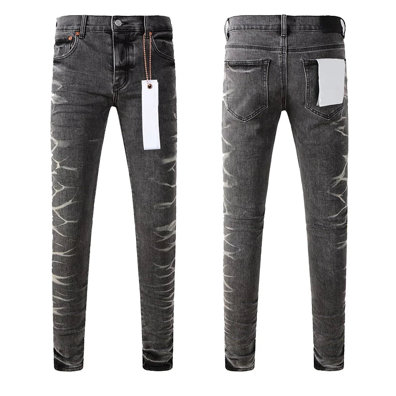 Jean homme graffiti à effet éclaboussures – style streetwear