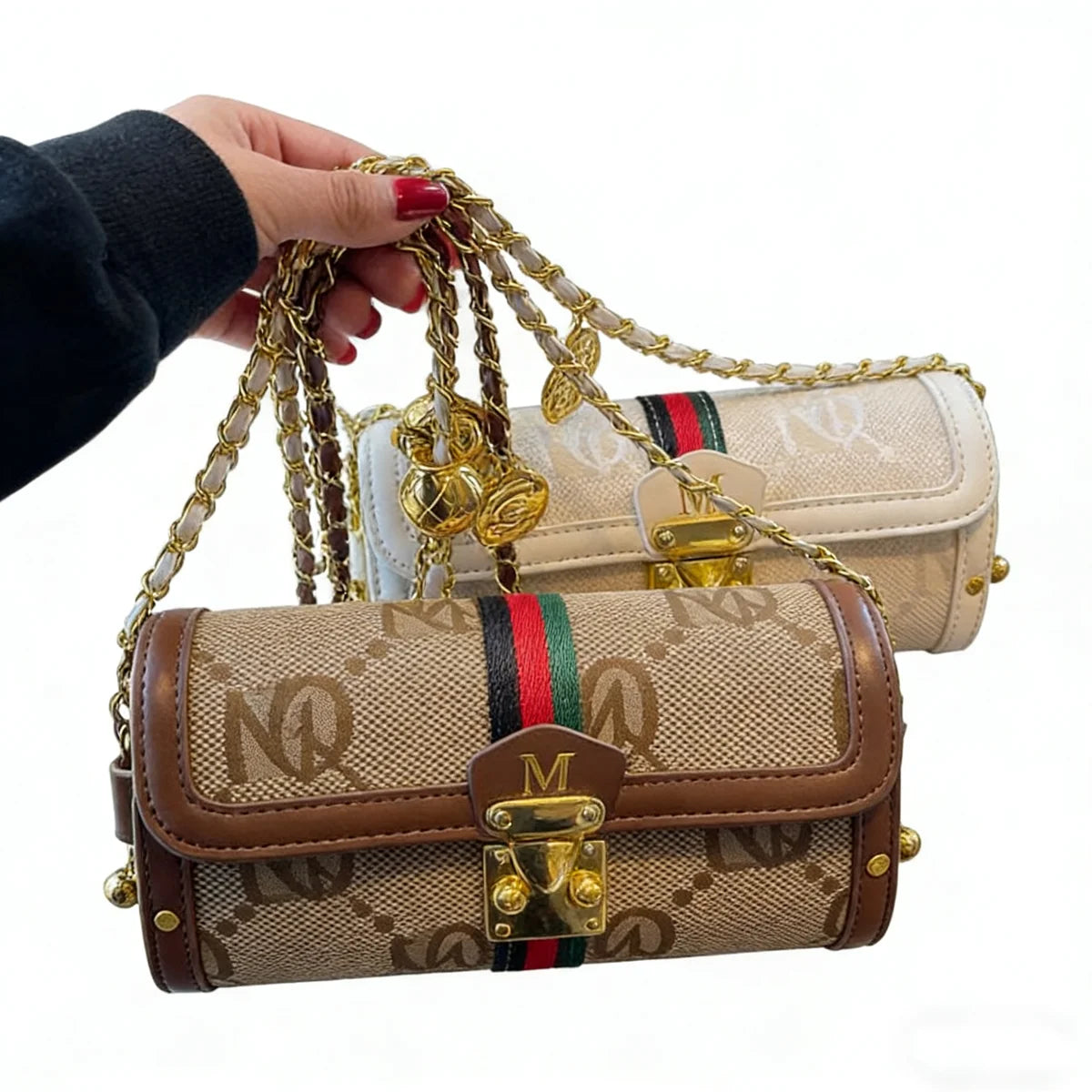 Retro Special Chain Strap Cylinder Bag Women's Bag Versatile Shoulder Crossbody Bag messenger bag