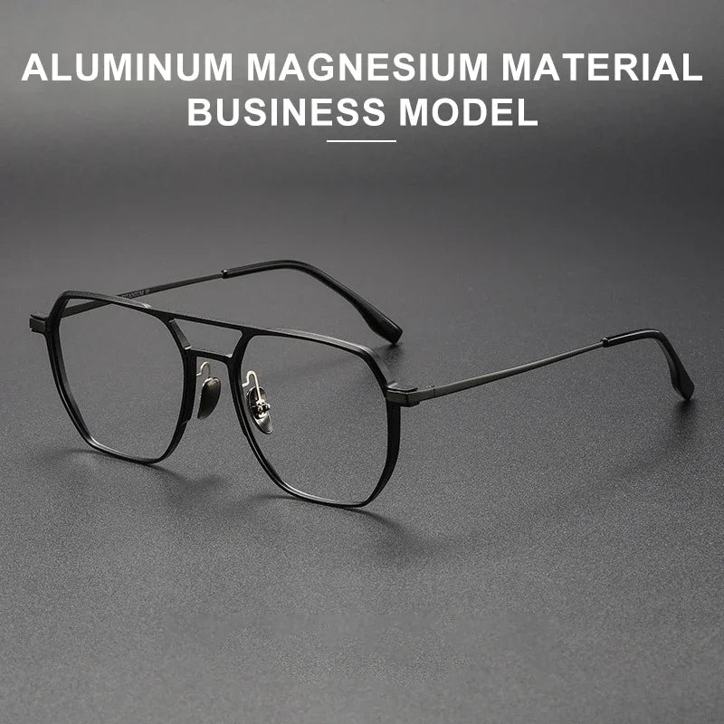 Lunettes de Lecture VICKY Double Pont Anti-Lumière Bleue – Monture Aluminium/Titane, Correction Personnalisable