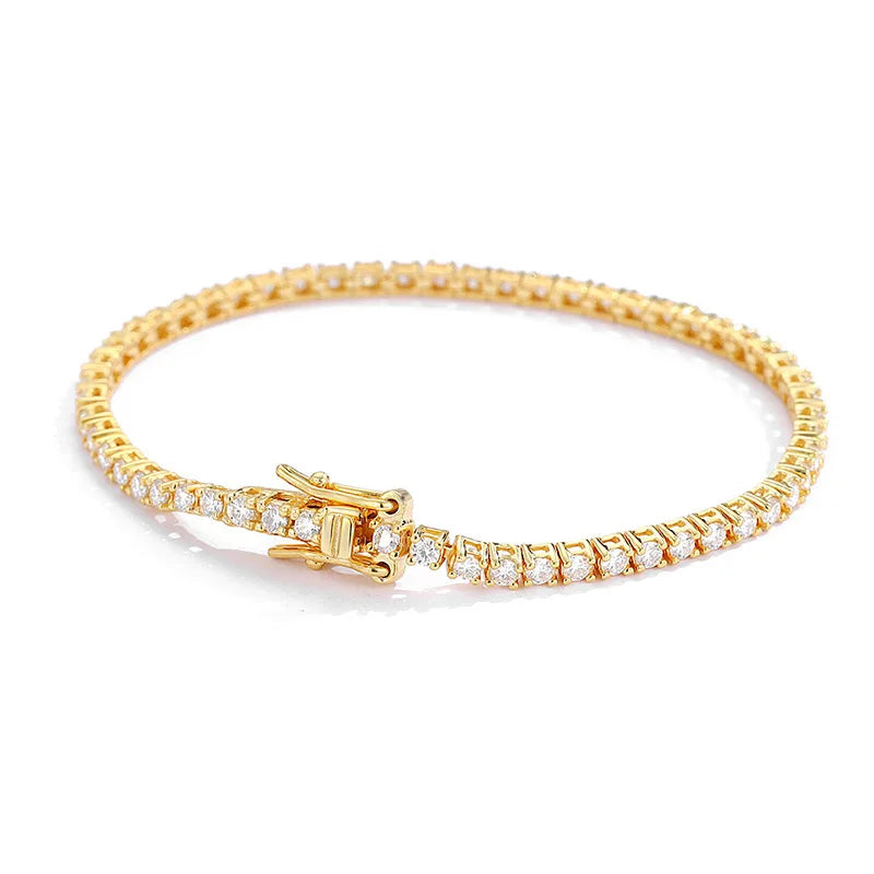 Bracelet Tennis Femme en Argent 925 – Moissanite D VVS1 Certifié GRA, Bijou Fin Élégant