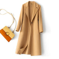 Fashionable Simple Women's Coat Autumn and Winter New One Button 100% Pure Wool Reversible Woolen Coat Long Wild Women's Top