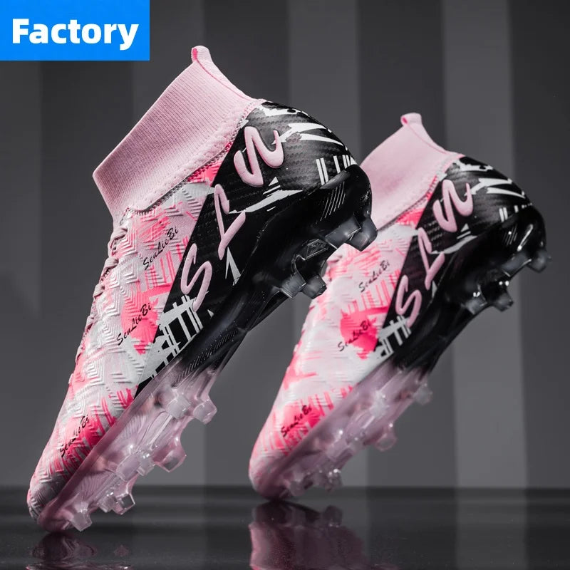 Chaussures de Football X2407-FG – Crampons Professionnels FG/AG, Imperméables, Mixte