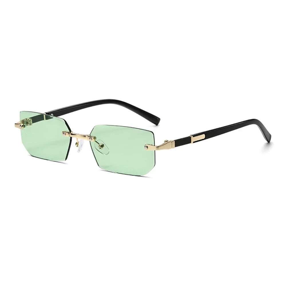 Lunettes de Soleil Sans Monture Rectangulaires Y2K – Unisexe
