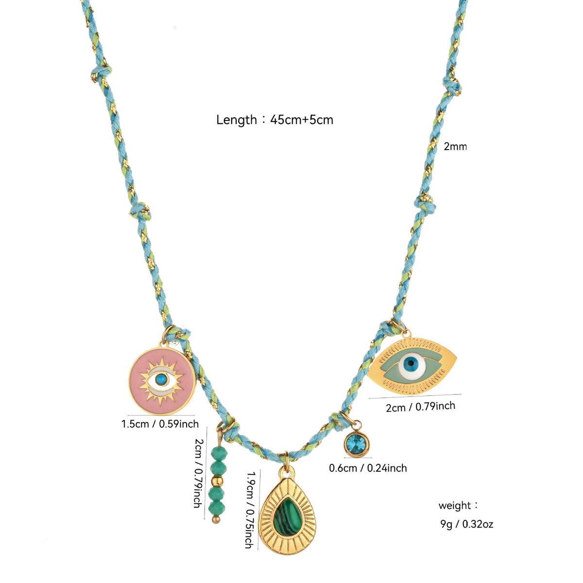 Collier Pendentif Initiale & Lettre – Corde Colorée Ajustable, Cadeau Fête des Mères