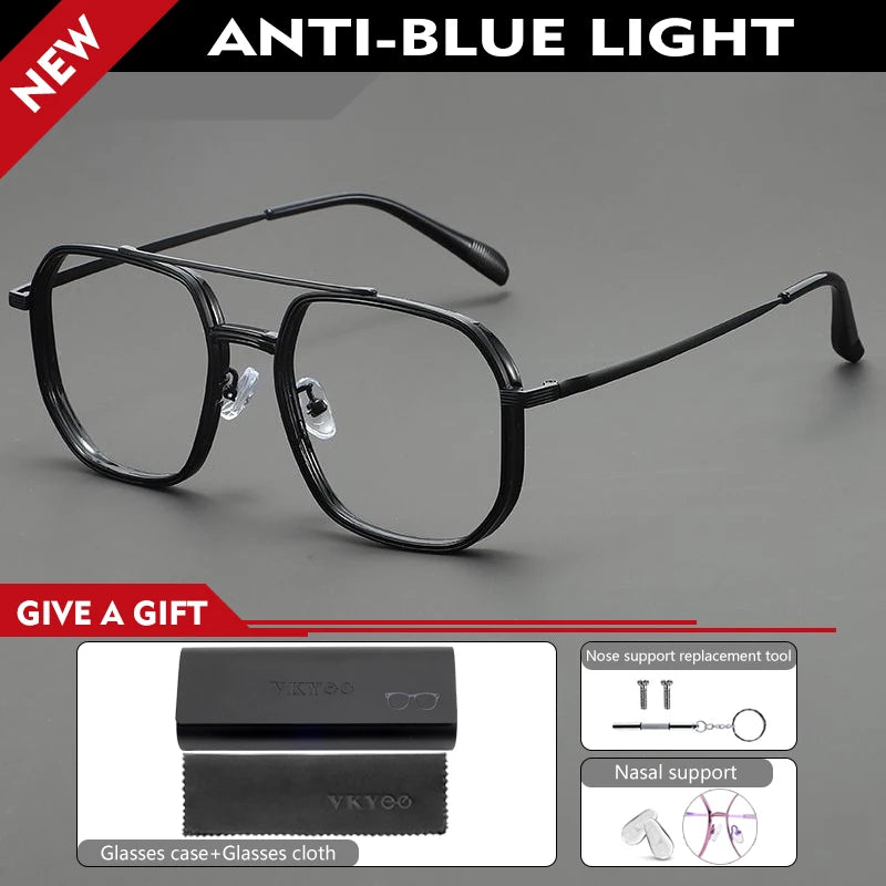 Lunettes de Lecture CAIDERONI Photochromiques Style Pilote – Anti-Lumière Bleue, Prescription Personnalisable, Mixte