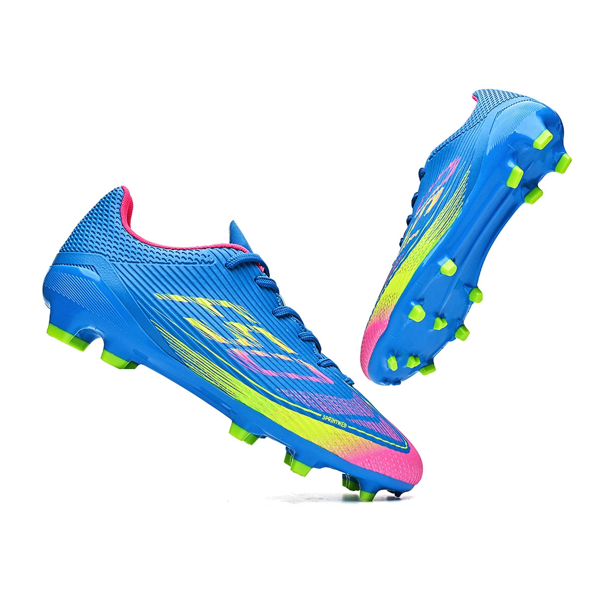 Chaussures de Football AG/FG – Tige PU, Crampons TPU Longs, Anti-dérapantes | Unisexe