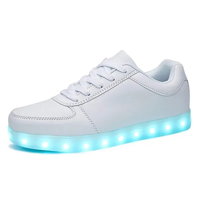 Baskets LED Lumineuses – Chaussures à Lacets Recharge USB Unisexe | Semelle Lumineuse