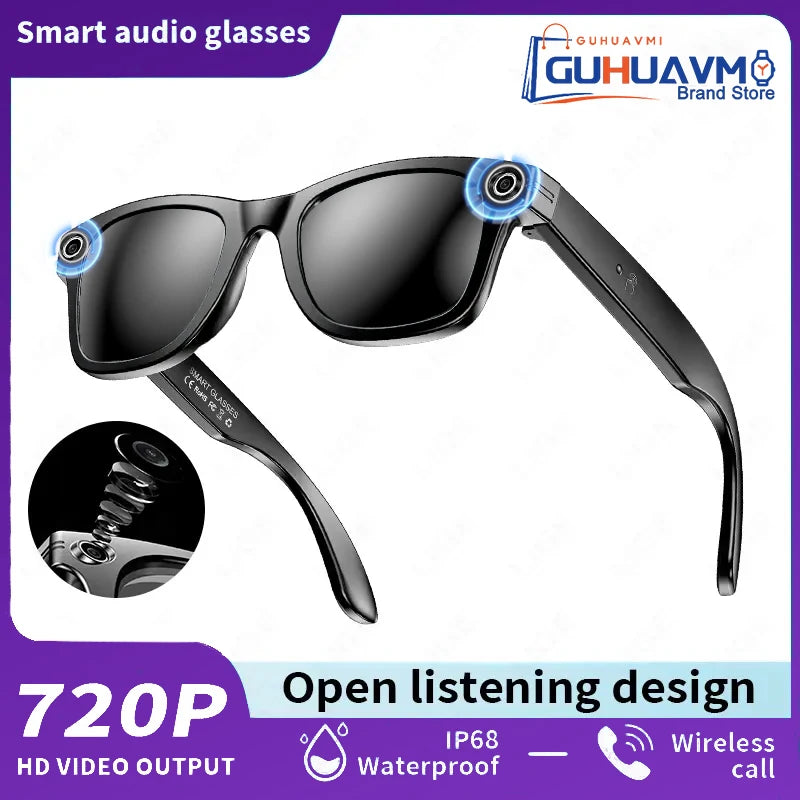 AI Smart Glasses with 8MP Camera Video Recording 100+ Languages Translation Sunglasses Bluetooth Call Music Play Men Women 2026