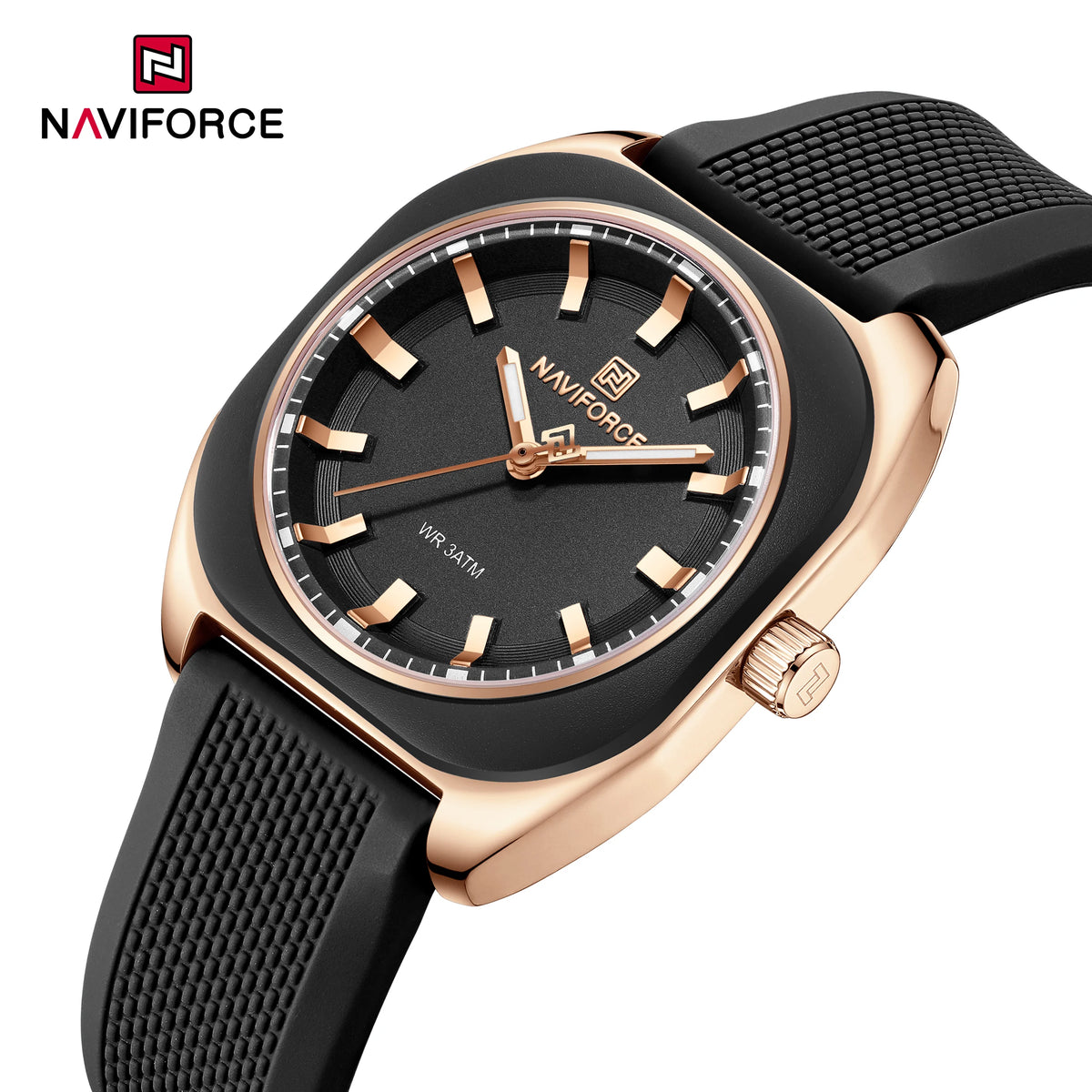 NAVIFORCE NF5061 – Montre Femme Élégante Quartz Silicone, Style Casual & Fashion