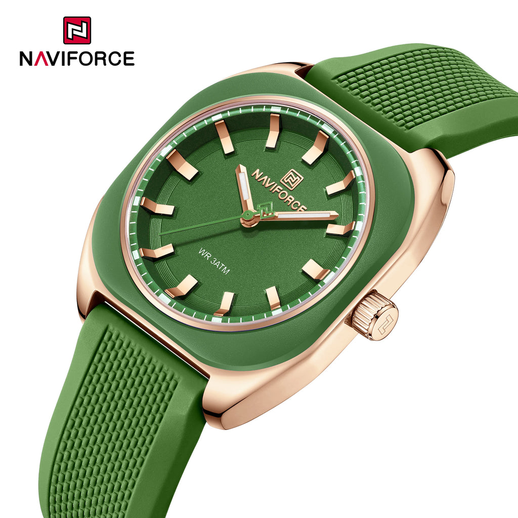 NAVIFORCE NF5061 – Elegant Women's Quartz Silicone Watch, Casual & Fashion Style