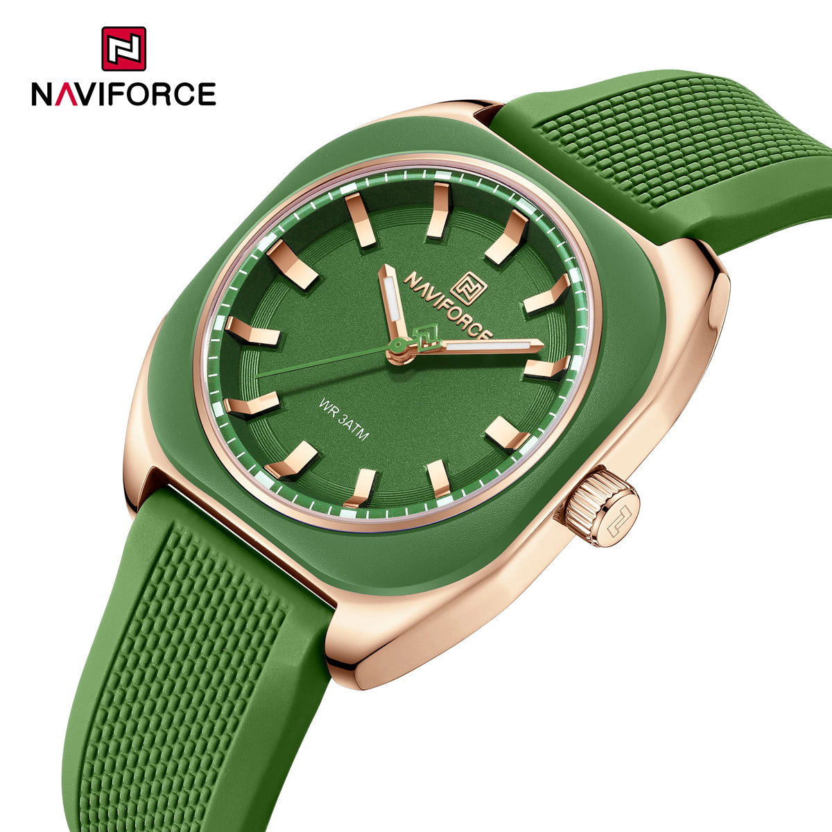 NAVIFORCE NF5061 – Montre Femme Élégante Quartz Silicone, Style Casual & Fashion