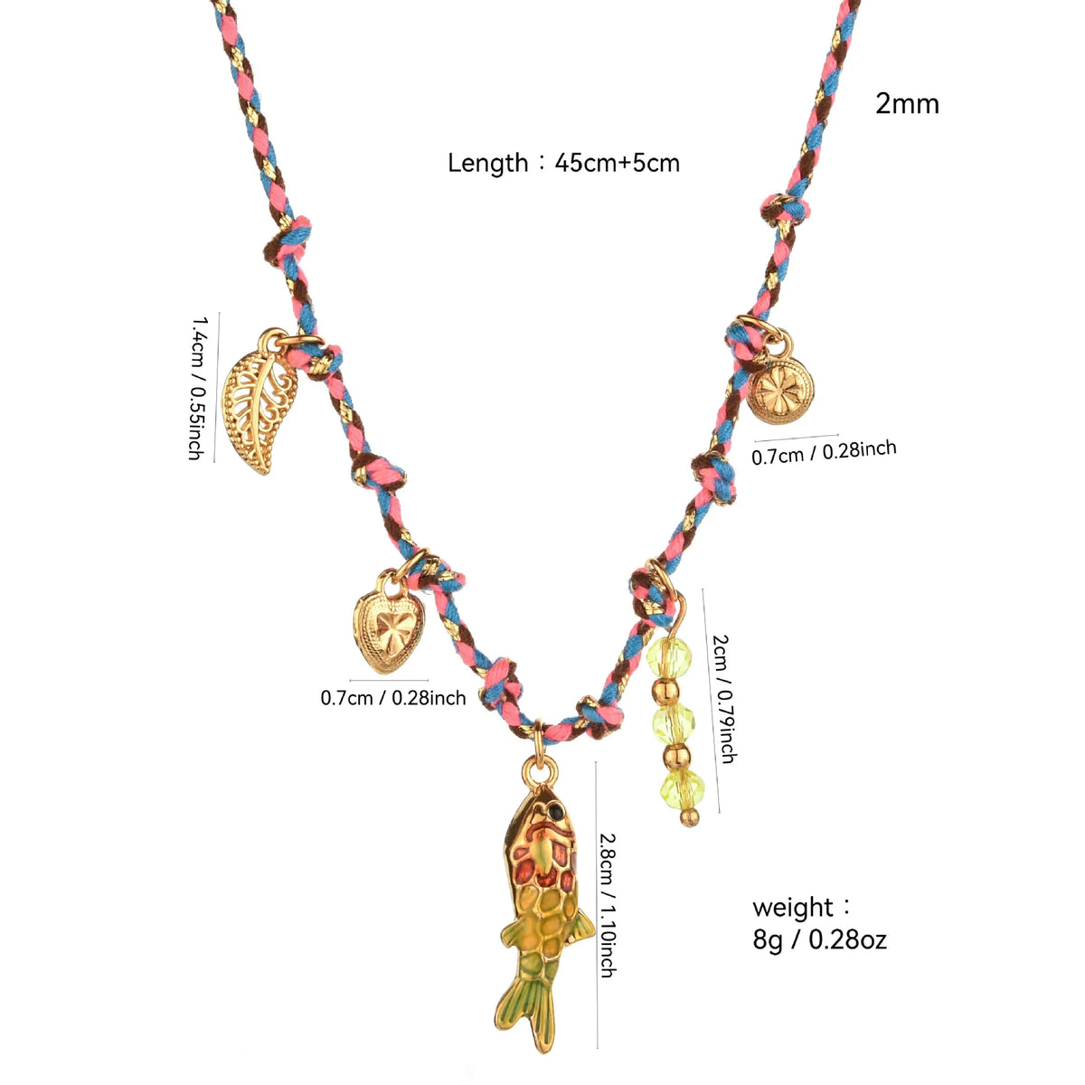 Collier Pendentif Initiale & Lettre – Corde Colorée Ajustable, Cadeau Fête des Mères