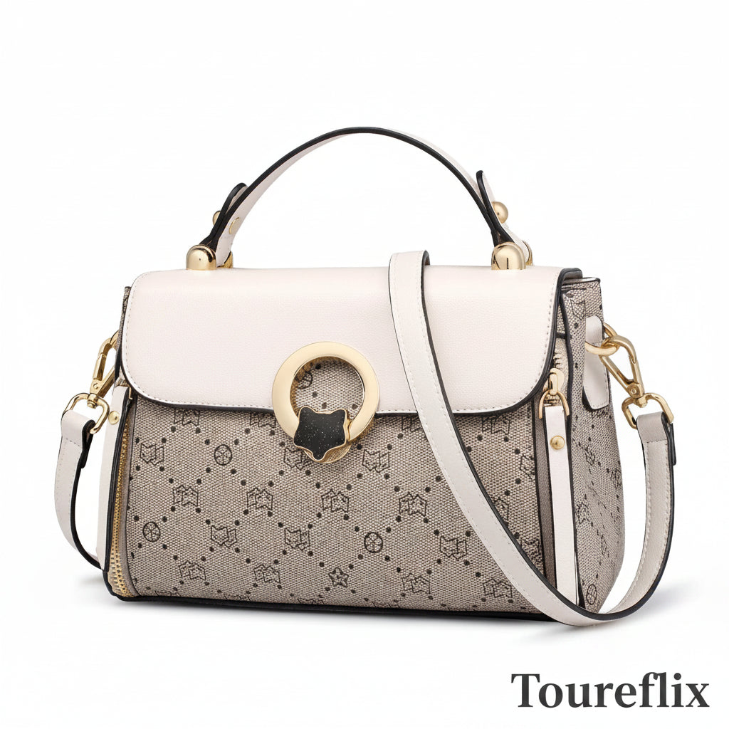 FOXER Brand 2026 New Handbag Women's Shoulder Bag Light Luxury PVC Leather Female Crossbody Purse for Mom Large Capacity Bag